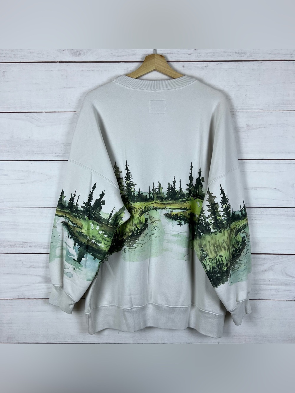 Abercrombie & Fitch Women’s Oversized Soft Fleece Horse Scene Sweatshirt Large - Picture 3 of 11